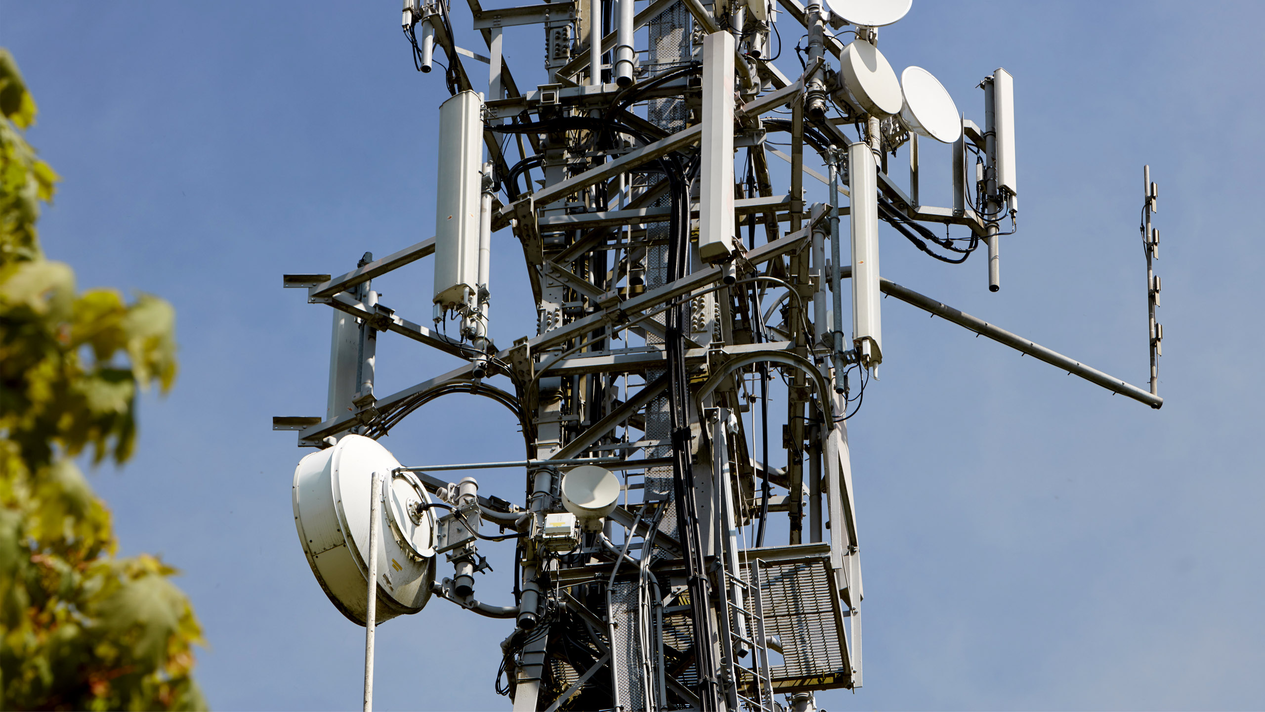 Close-up view of a TV transmitter