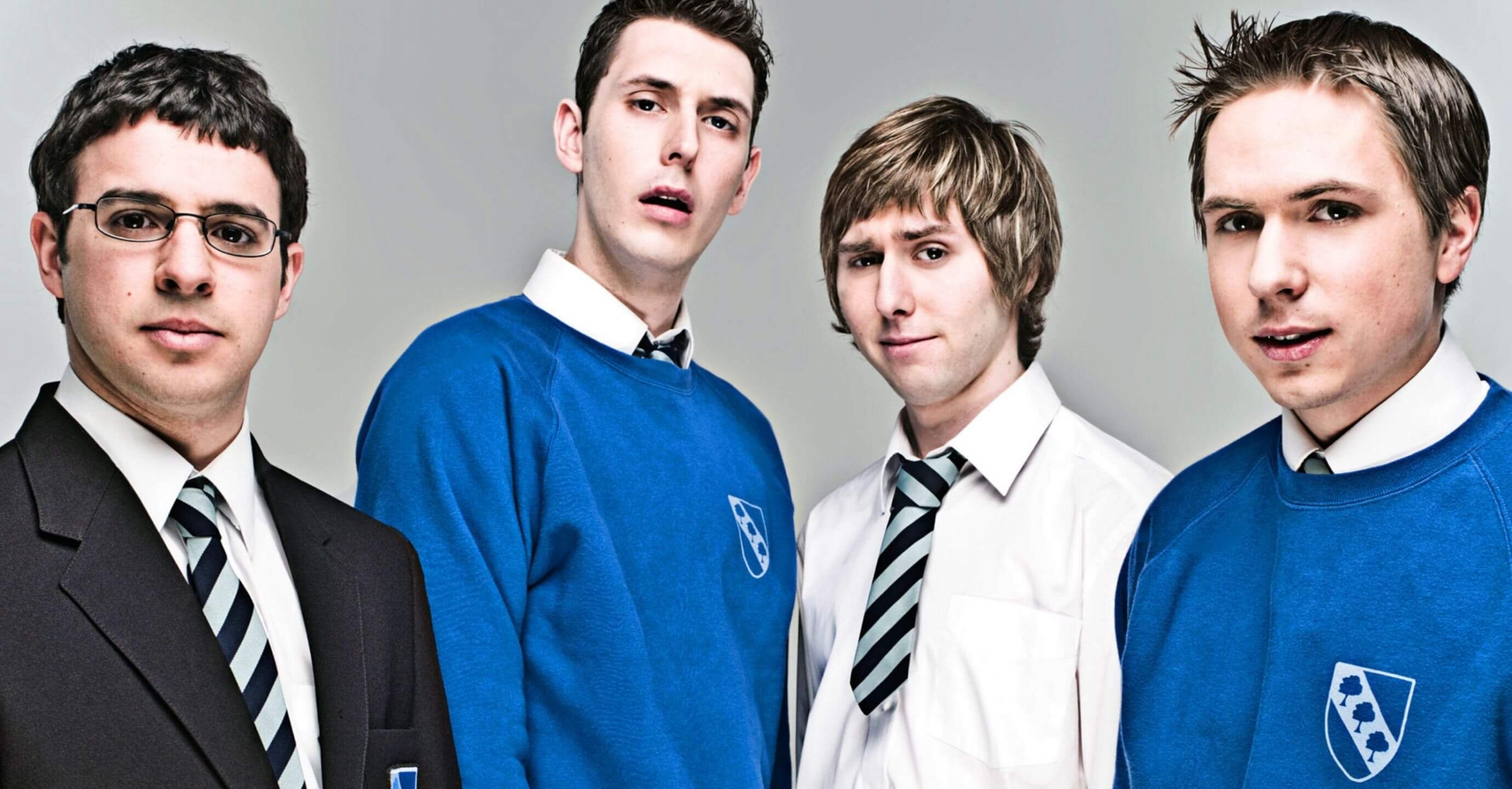 Group of male teenagers dressed in school uniform