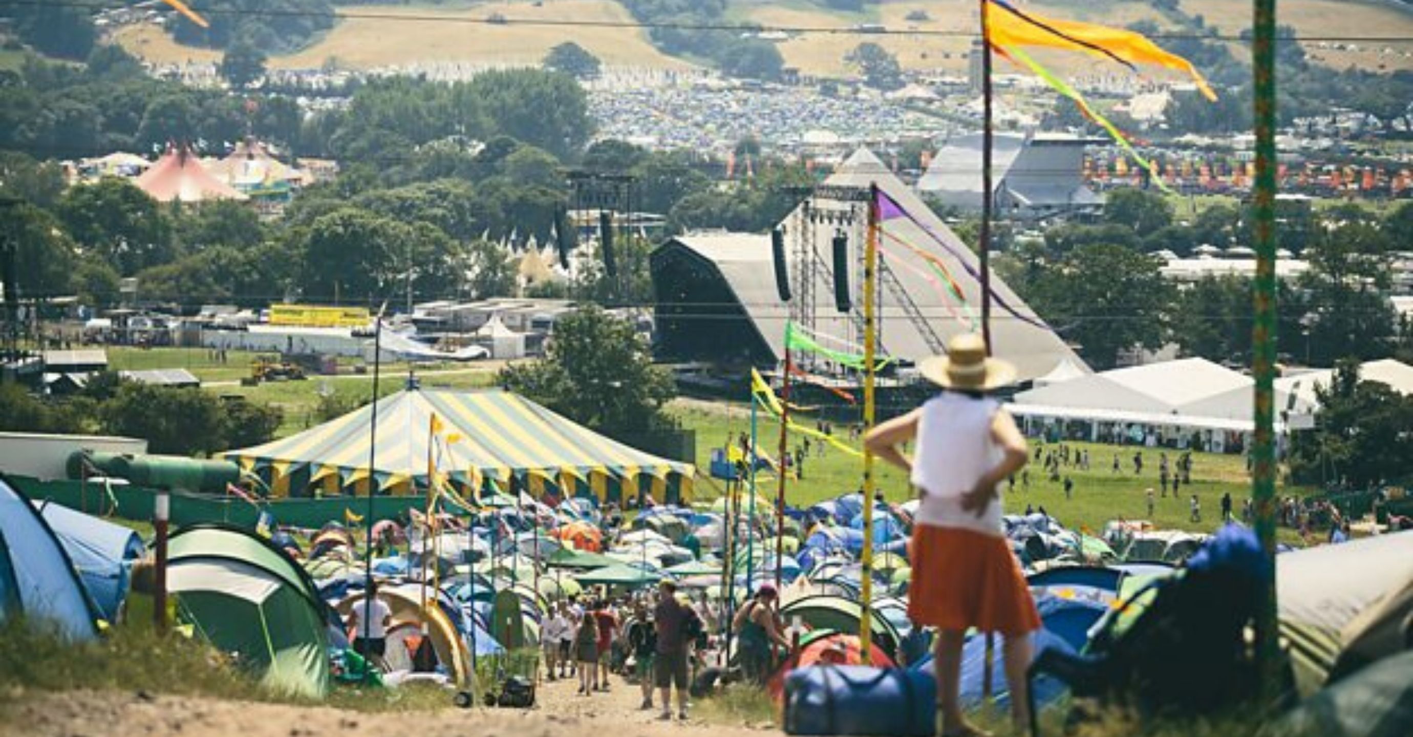 Worthy Farm during Glastonbury Festival