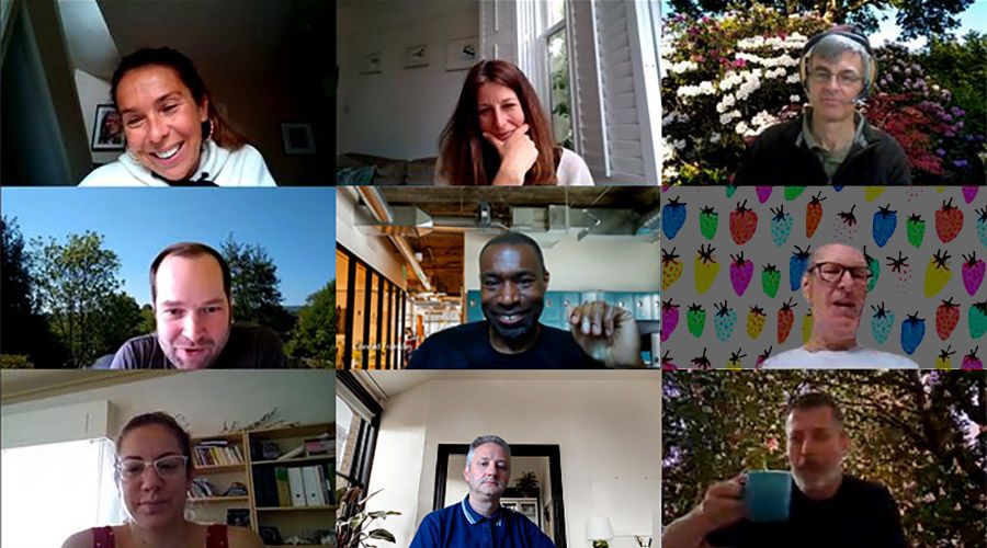 Members of the 700 MHz Clearance Programme Team, Digital UK in a virtual meeting.