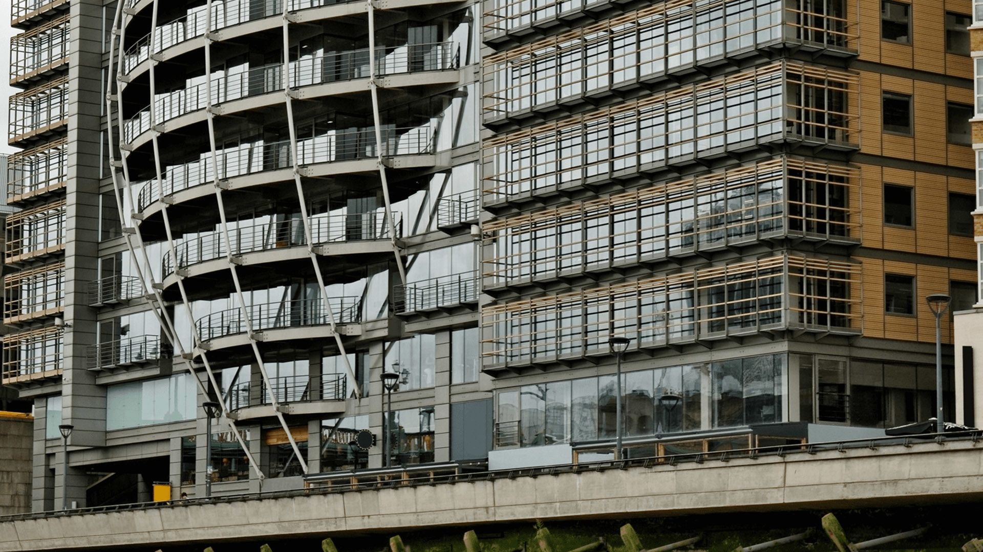 Facade of the Ofcom building, Southbank - London