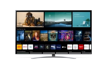TV Screen showing LG's 2021 TV Interface