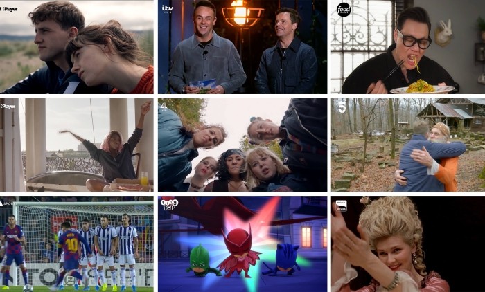 A year in Freeview - collage of TV shows