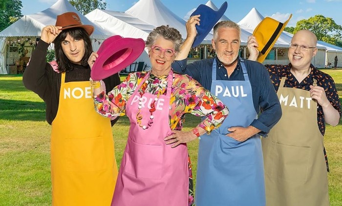 Four judges from the Great British Bake Off