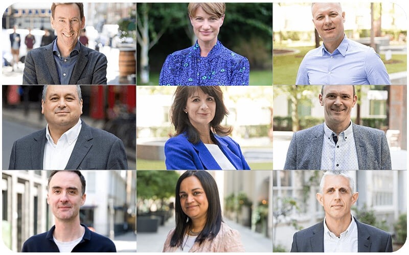Headshots of the Freeview and Digital UK leadership team