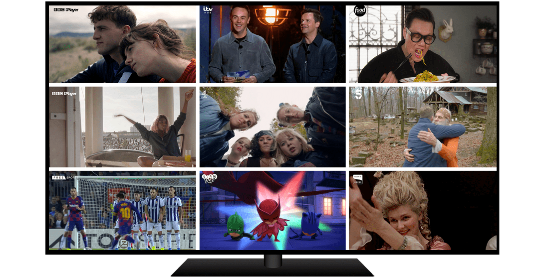 A year in Freeview - collage of TV shows