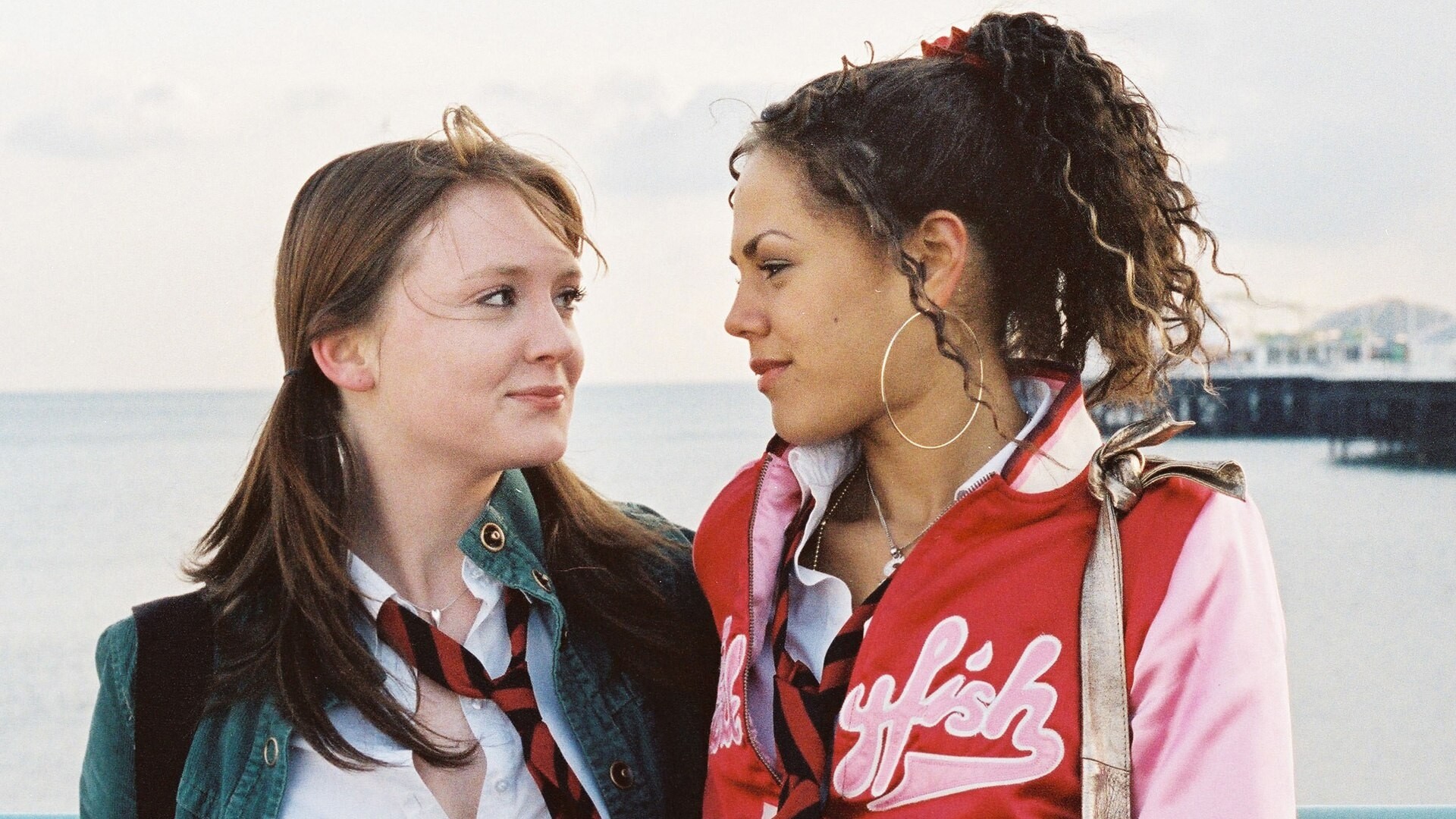 Two young women looking into each others eyes