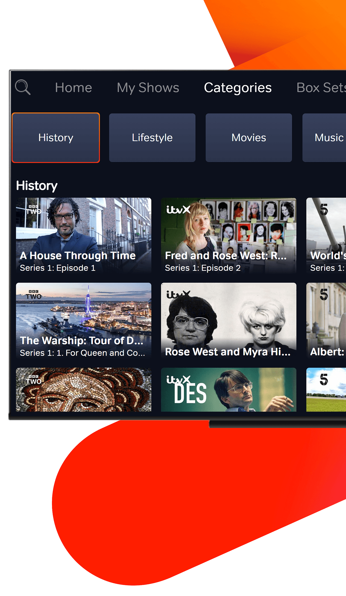 Explore freeview play - history