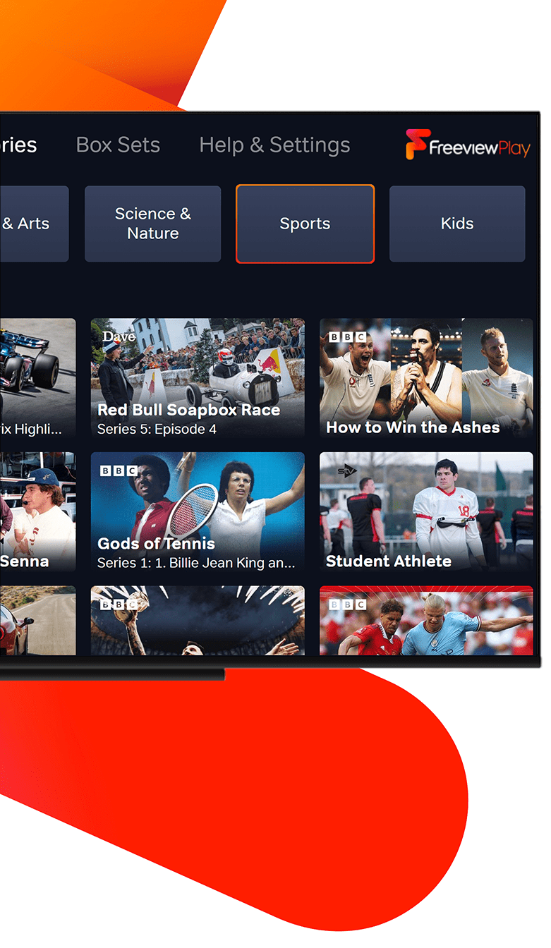 Sport on Freeview Play Freeview
