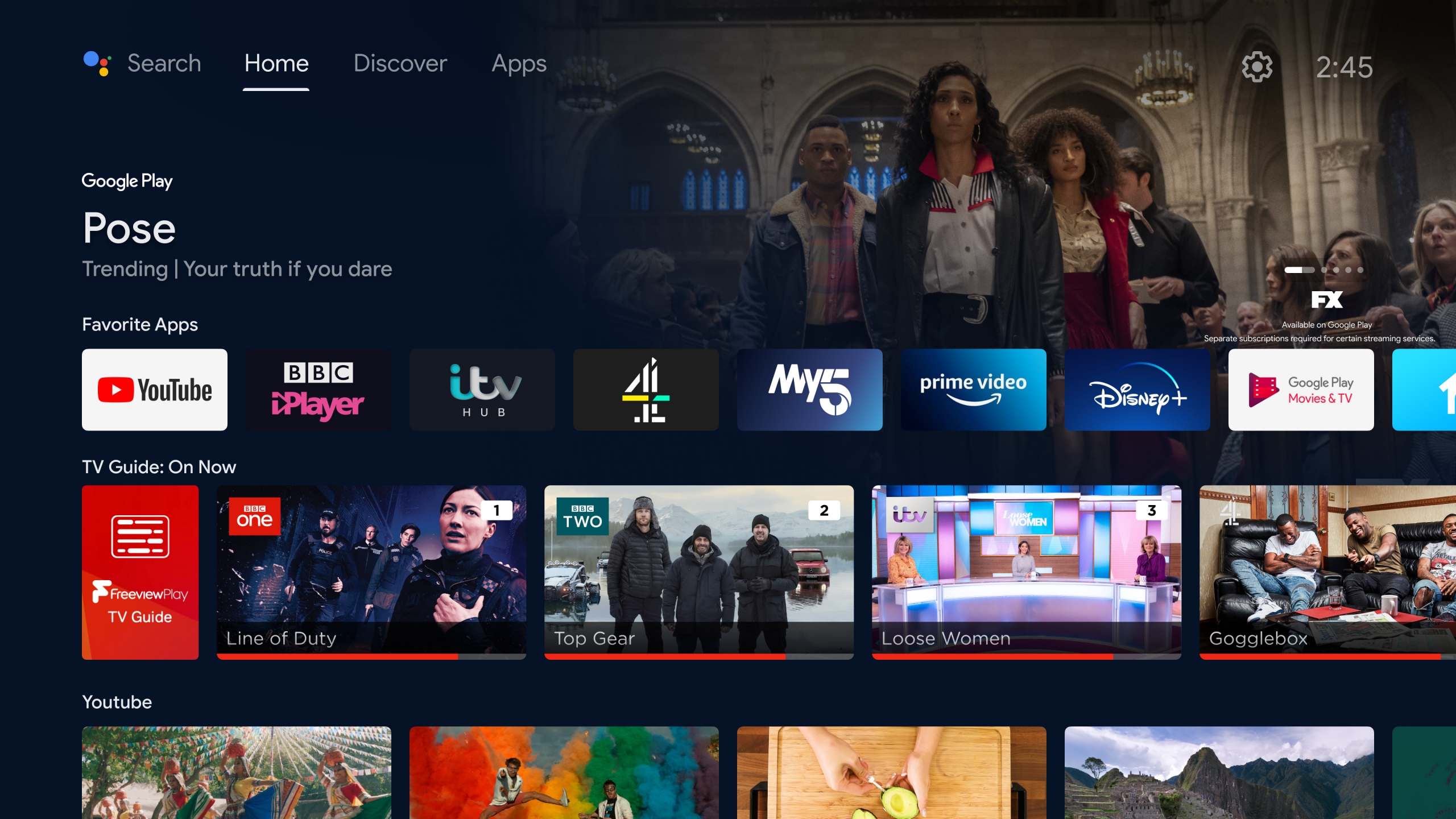 Freeview Play Android UI