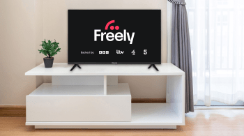 Freely logo displayed on a Hisense TV